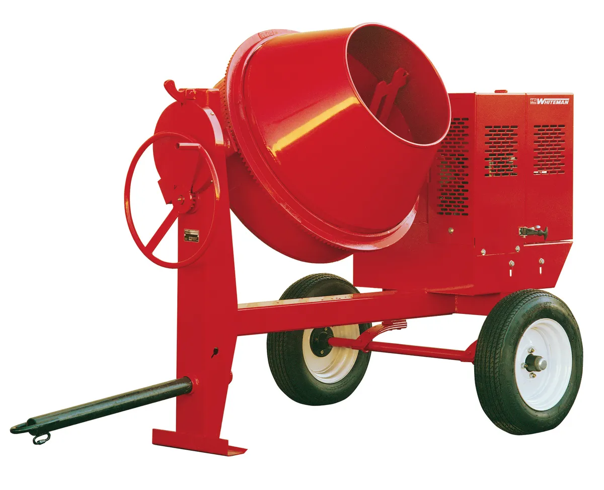 Towable concrete mixer, 9 cu. ft.