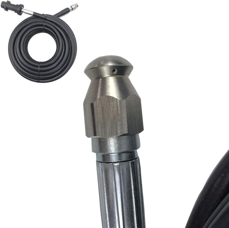 Hose and nozzle for farm drain