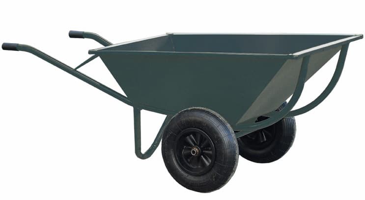 Two-wheel steel wheelbarrow (concrete)