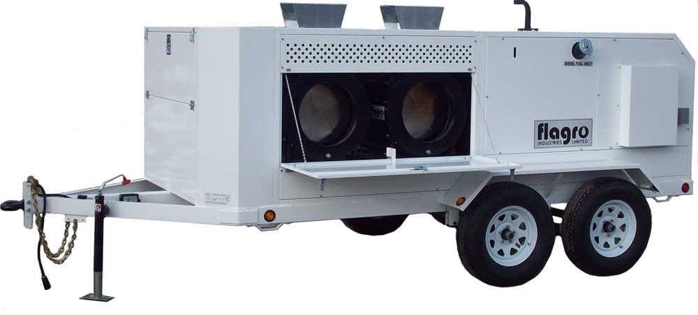 Chaufferette indirect (diesel) sur remorque 800 000 BTU/H