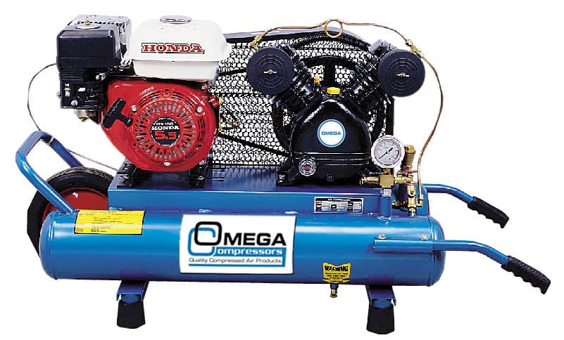 Air compressor 8.5 HP, 10 gal., gas, 3/8, wheeled