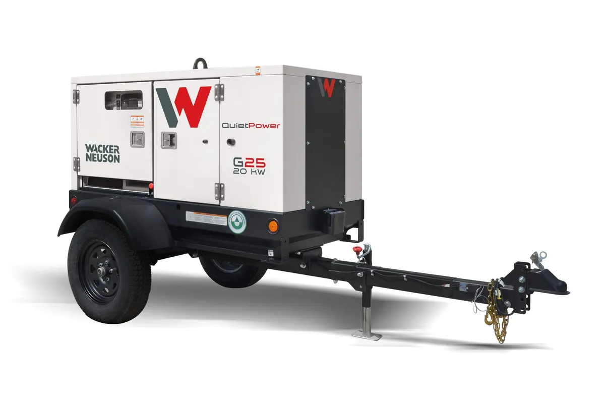 Towable generator, 20 kW / 25 kVA