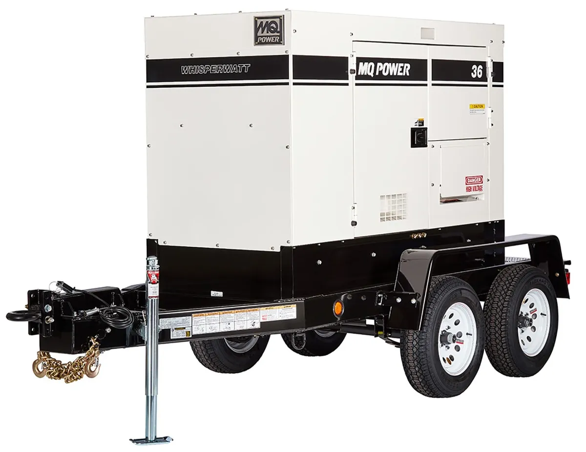 Towable generator, 29 kW / 36 kVA