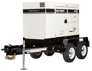 Towable generator, 29 kW / 36 kVA