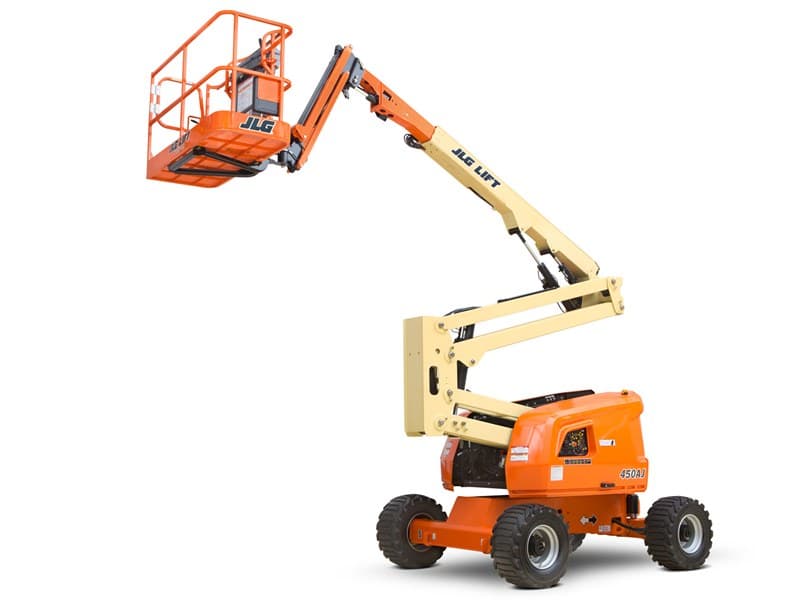 Articulating boom lift, 45 ft, 4 x 4