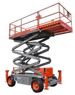 Rough-terrain scissor lift, 27 ft / 33 ft, 4 x 4