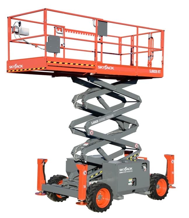 Rough-terrain scissor lift, 32 ft / 38 ft, 4 x 4