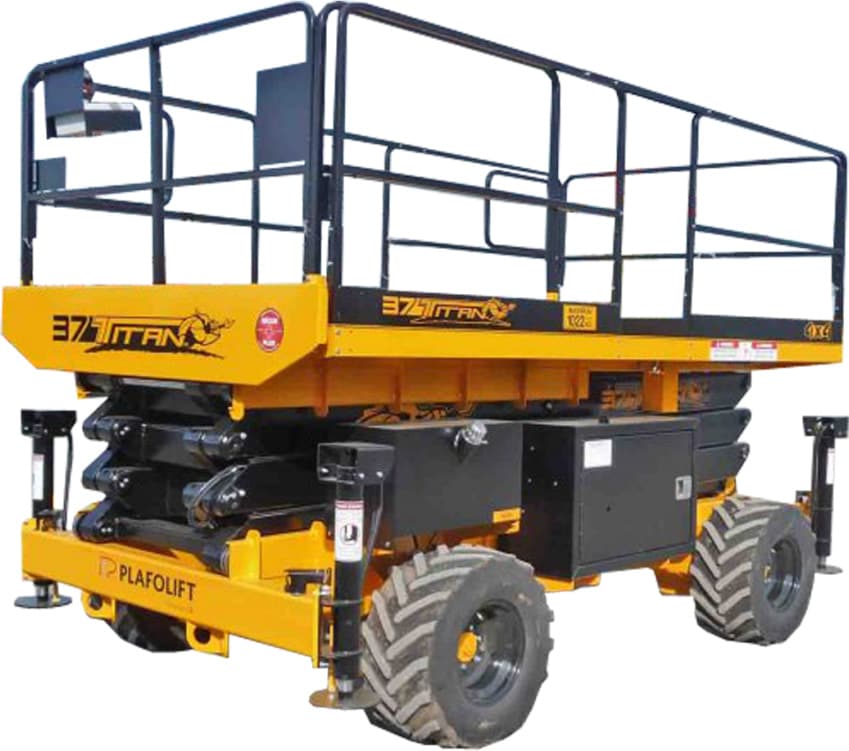 Rough-terrain scissor lift, 37 ft / 43 ft, 4 x 4