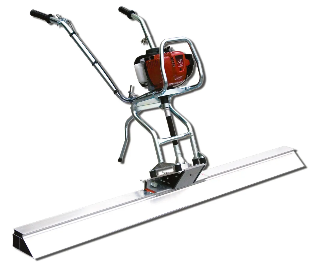 Gas-powered vibrating screed, 8 ft