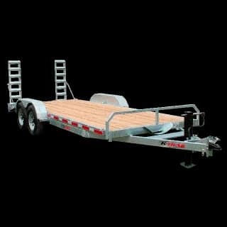 "Flatbed" trailer - 7x17 - with utility ramp