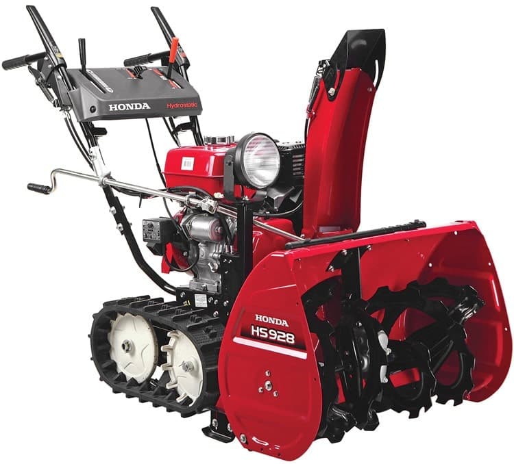 Tracked snow blower